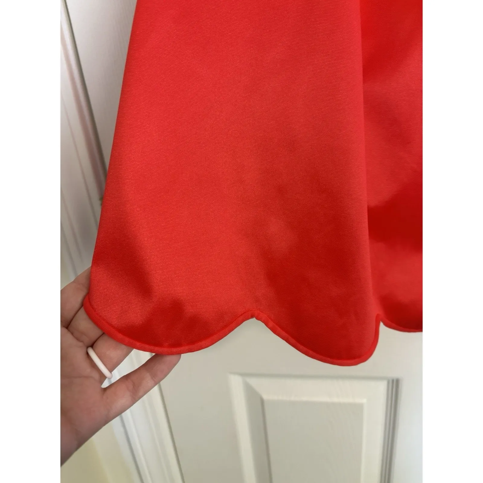 Vtg 70s Red Nylon Slip Skirt Size XS Talon Zipper Made in USA Valentine’s Retro - Image 5