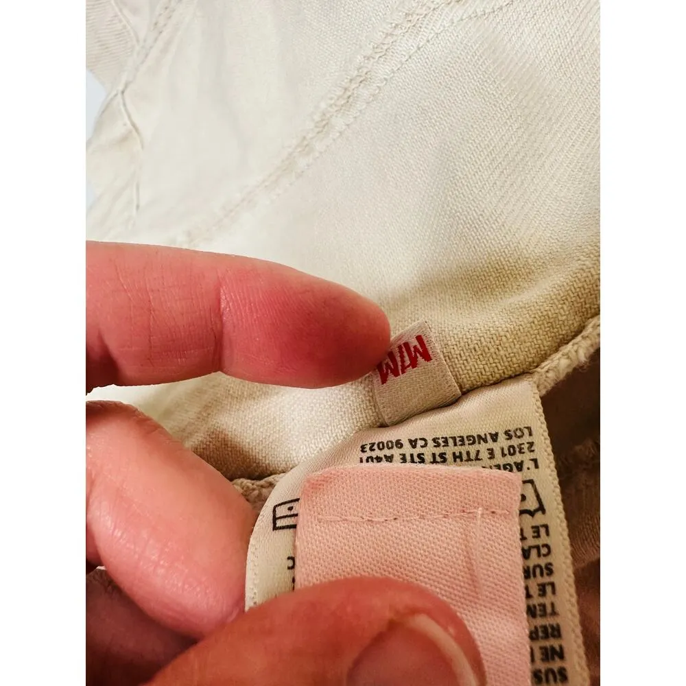 L’AGENCE Off-White 100% Cotton Structured Double-Breasted Wayne Jacket Blazer M - Image 10