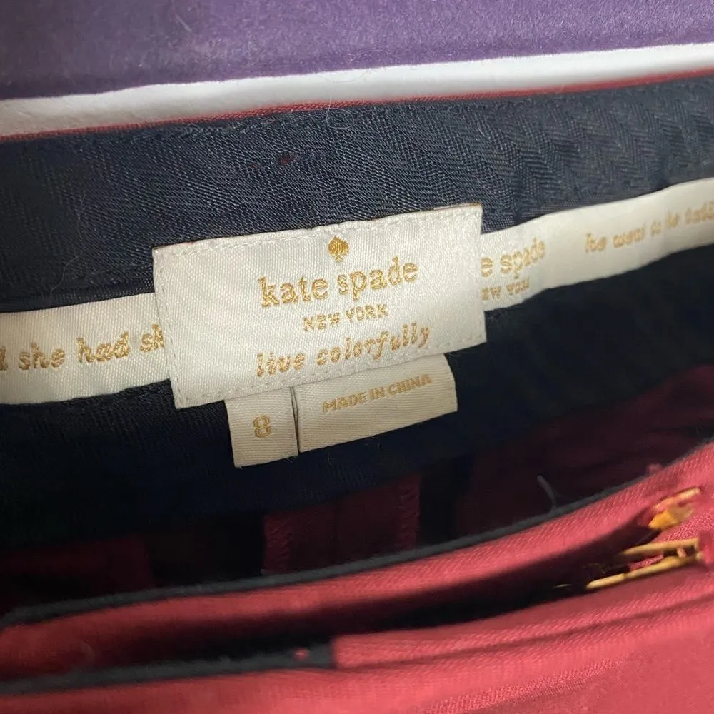 Kate Spade SZ 8 maroon trousers - Image 6