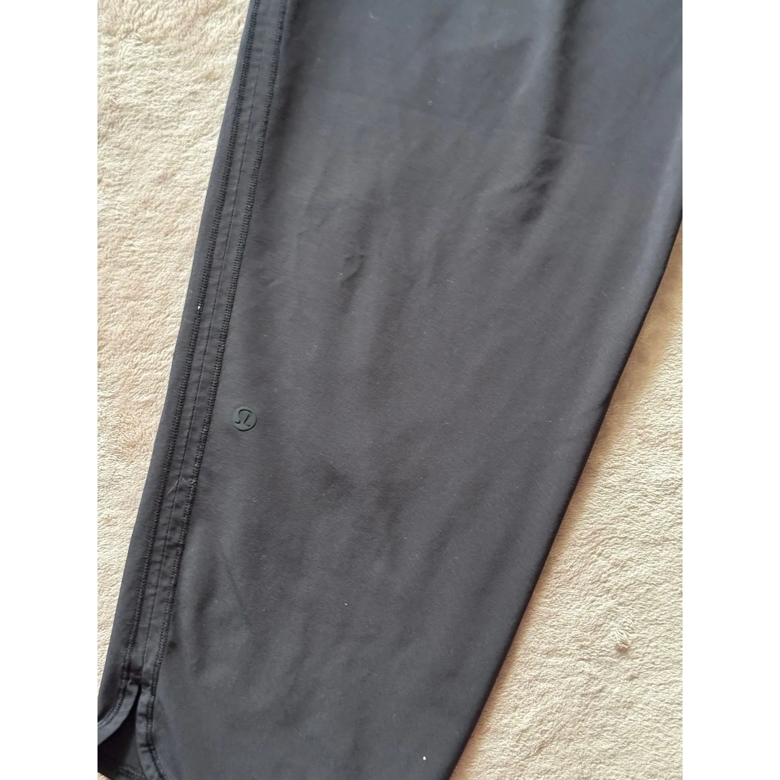 Lululemon Women's Final‎ Play Loose Fit Cropped Yoga Pants Black Size 10 - Image 6