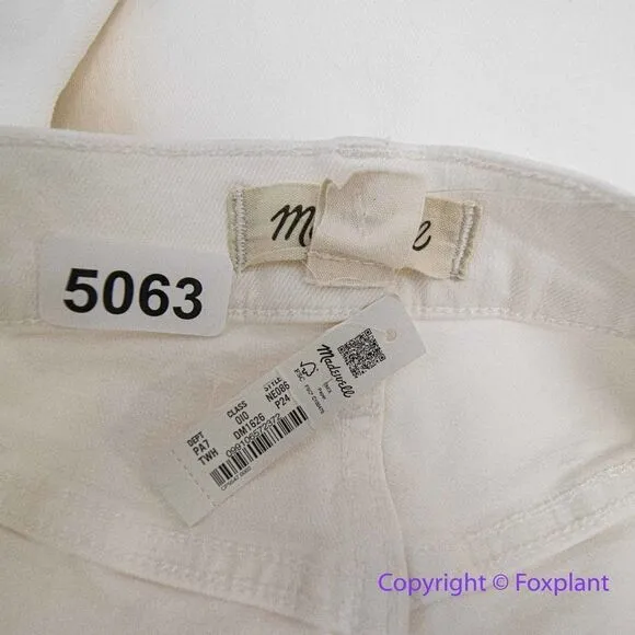 NEW Madewell The Petite‎ Perfect Vintage Wide-Leg Crop Jean Tile White, 24P - Image 14