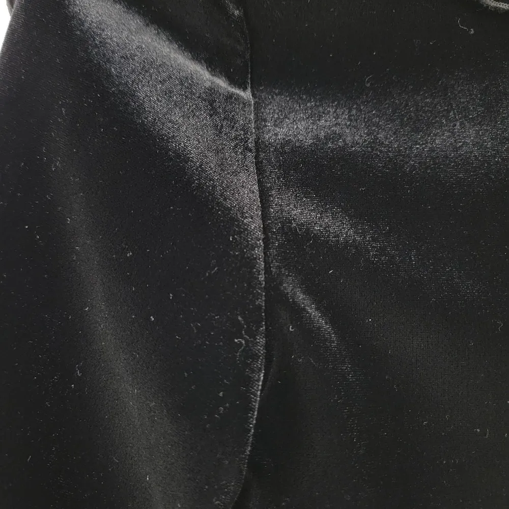 Joseph Ribkoff Womens Veston/Jacket Size 8 Black Velvet Ruffles Crop Long Sleeve - Image 10