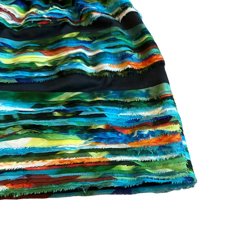 Rag & Bone Harley Photo Print Silk Cotton Mini Skirt Stretch Pull-On Size Medium - Image 7