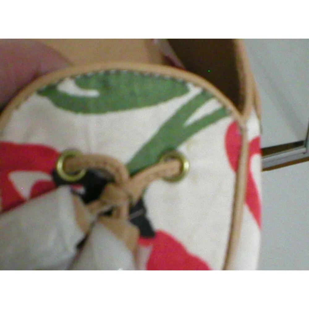 New Womens Authentic Coach Flats Satin Leather 5.5 6 Red Ivory Tassels Shoes Log - Image 11