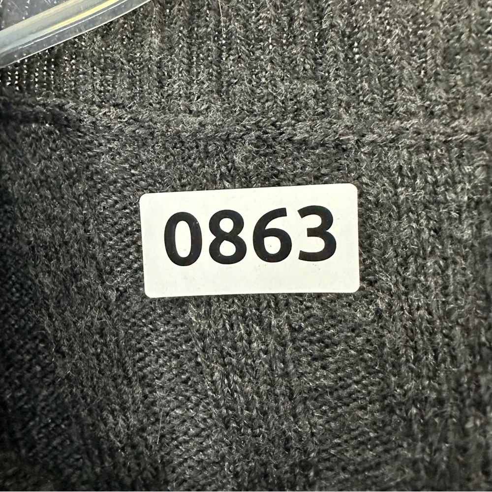 Divided H&M Long Sleeve Pullover Striped Sweater Women’s Medium Gray - Image 9