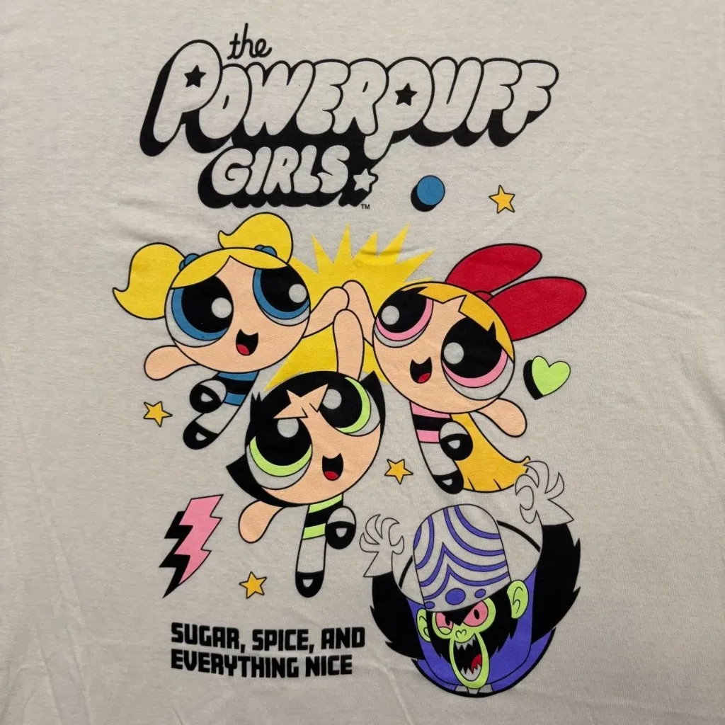 The Powerpuff Girls “Sugar, Spice, and Everything Nice” Graphic Cartoon T-Shirt Size Large  - Image 2