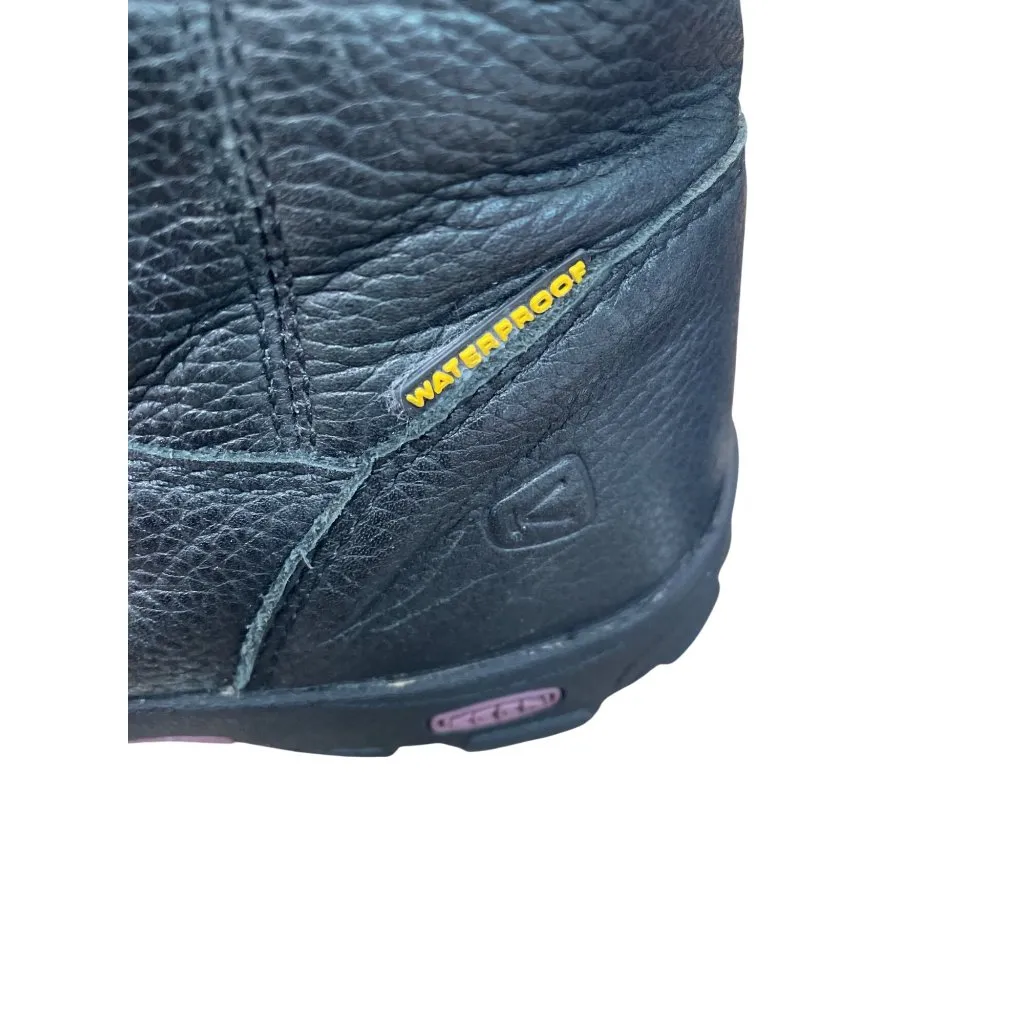 Keen Womans Black Leather Suede Waterproof Winter Boots Sz 4 SKU 9579 - Image 4