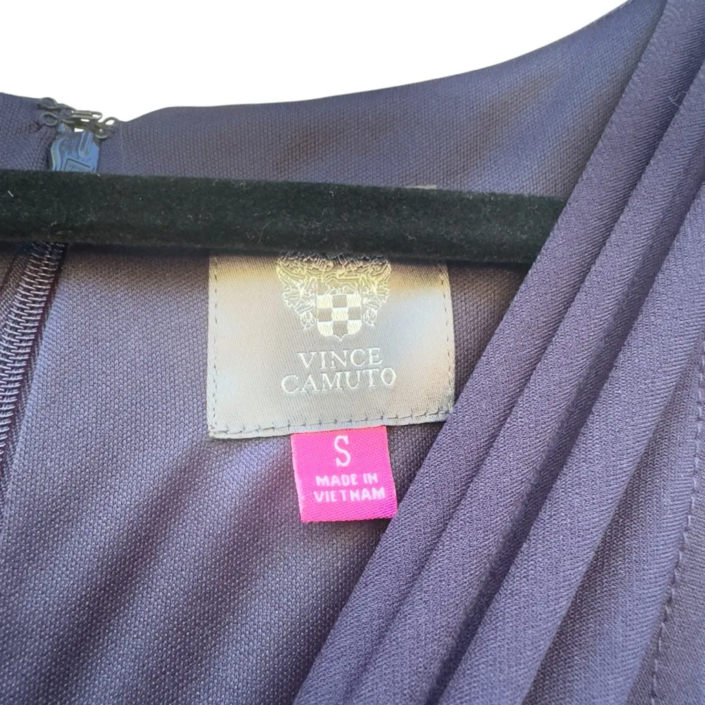 Vince Camuto Navy ITY Cowl Neck Wide Leg Sleeveless Chic Jumpsuit Small in EUC - Image 8