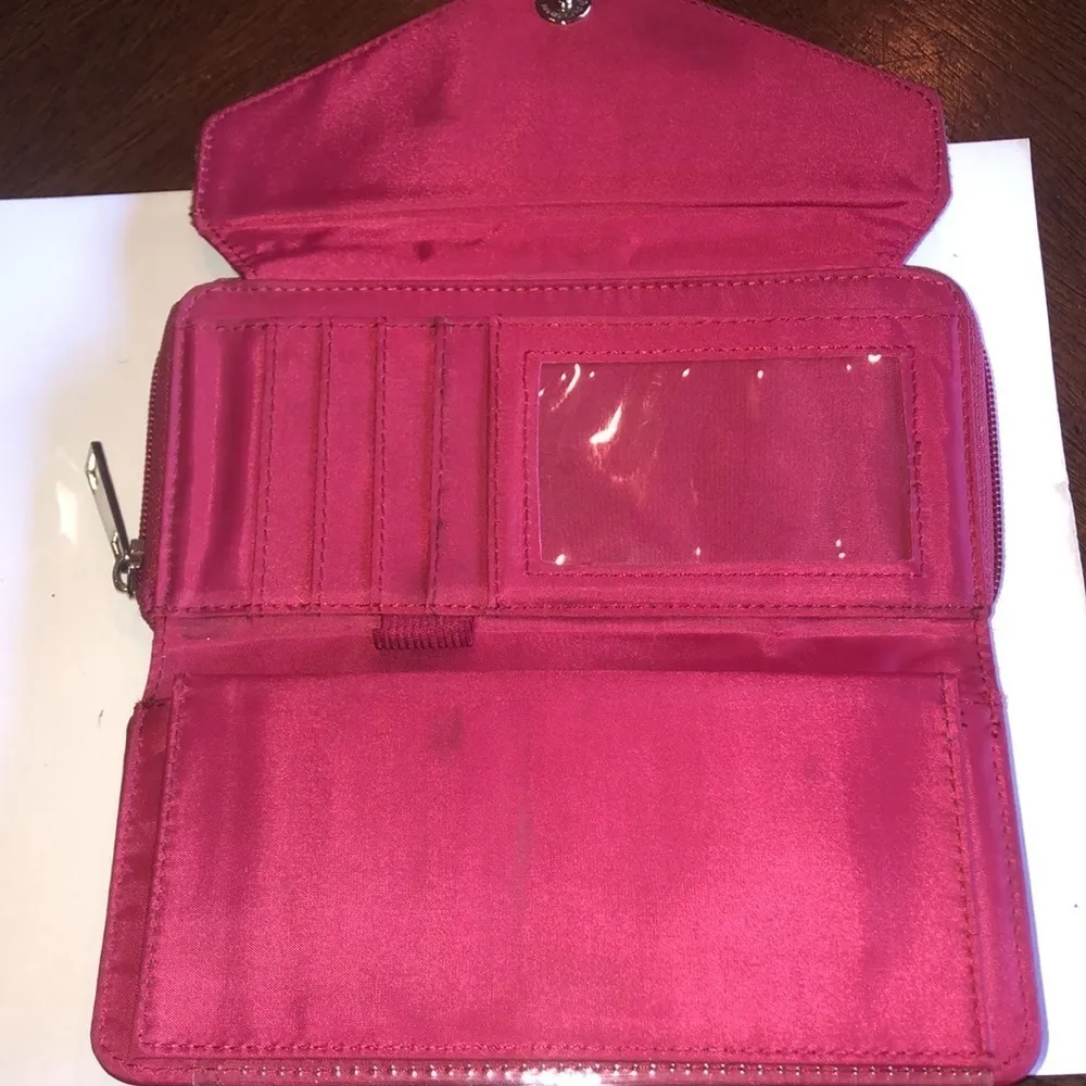 Gold Coast Dark Red Tribal Navajo Boho Zip Up Closure Wallet - Image 5