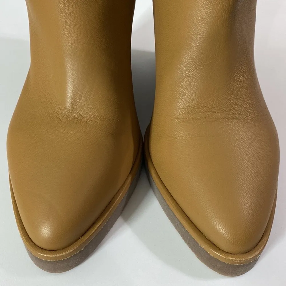 Tamara Mellon camel leather wedge tall boots size EU 36 or US 6 Tan - Image 8