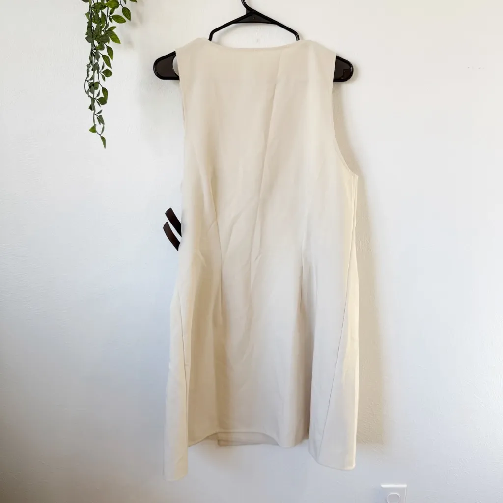 NWT Anthropologie Sleeveless Mini Dress‎ Faux Wrap Buckle Detail Sz XL - Image 3