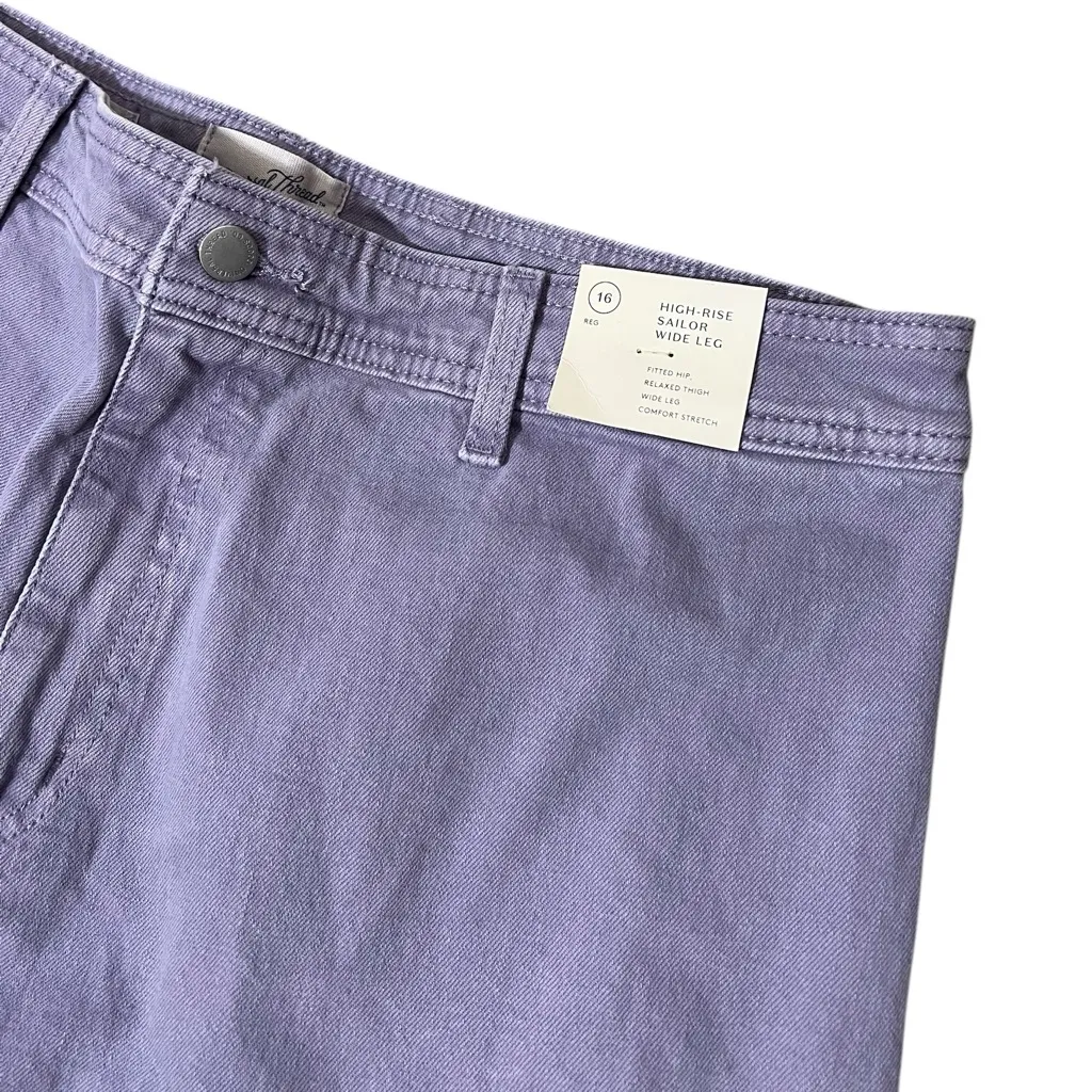 Sailor Wide Leg Purple Universal Thread Sz 16 NWT High Rise Ankle Jeans boho - Image 4