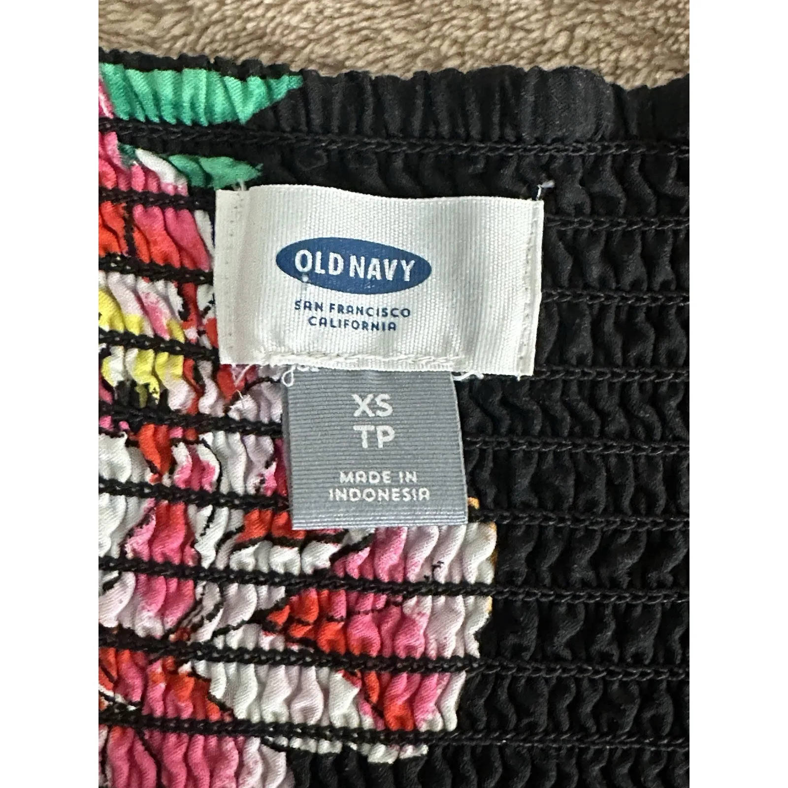 Old Navy Women's Sleeveless Black Tropical Print Dress Size XS - Image 12