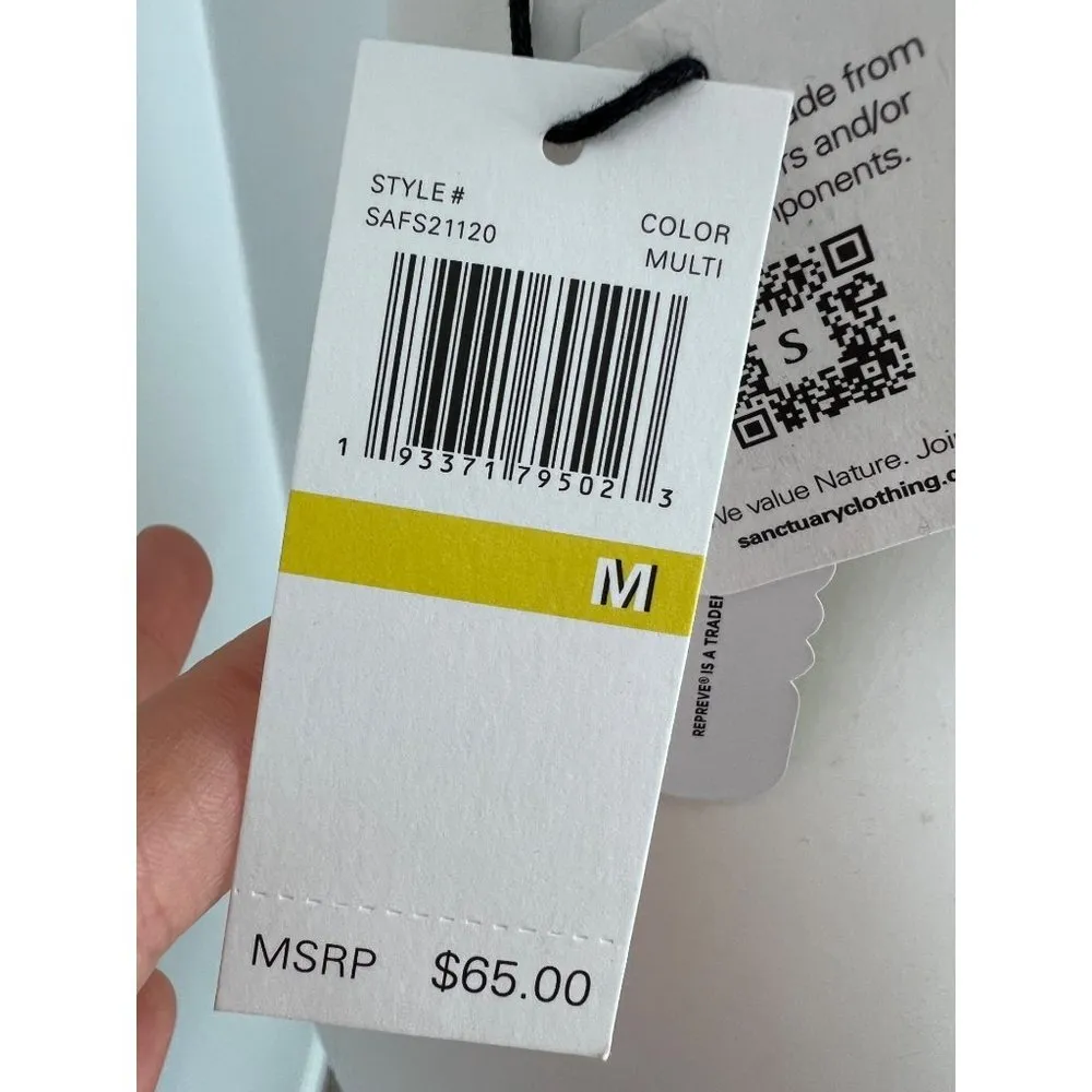 Sanctuary Multi-color Fresh Squeezed Women's V Wire Bandeau Swim Top Medium - Image 6