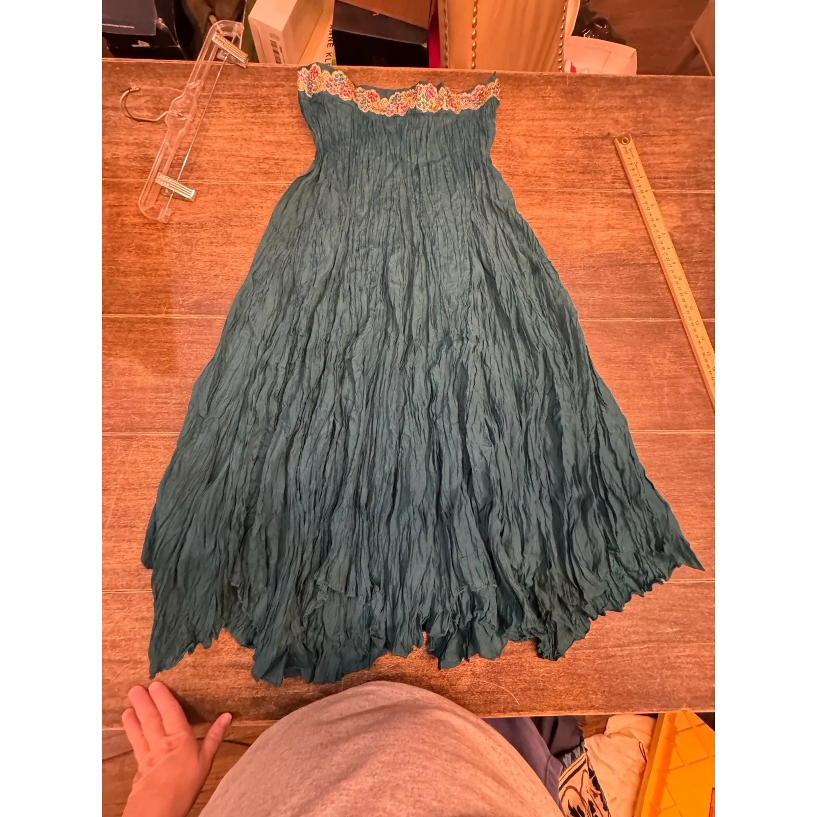 Chaundry KC Women's‎ Broomstick Ombre Skirt Size Medium Fairy Core Woodland Green - Image 2