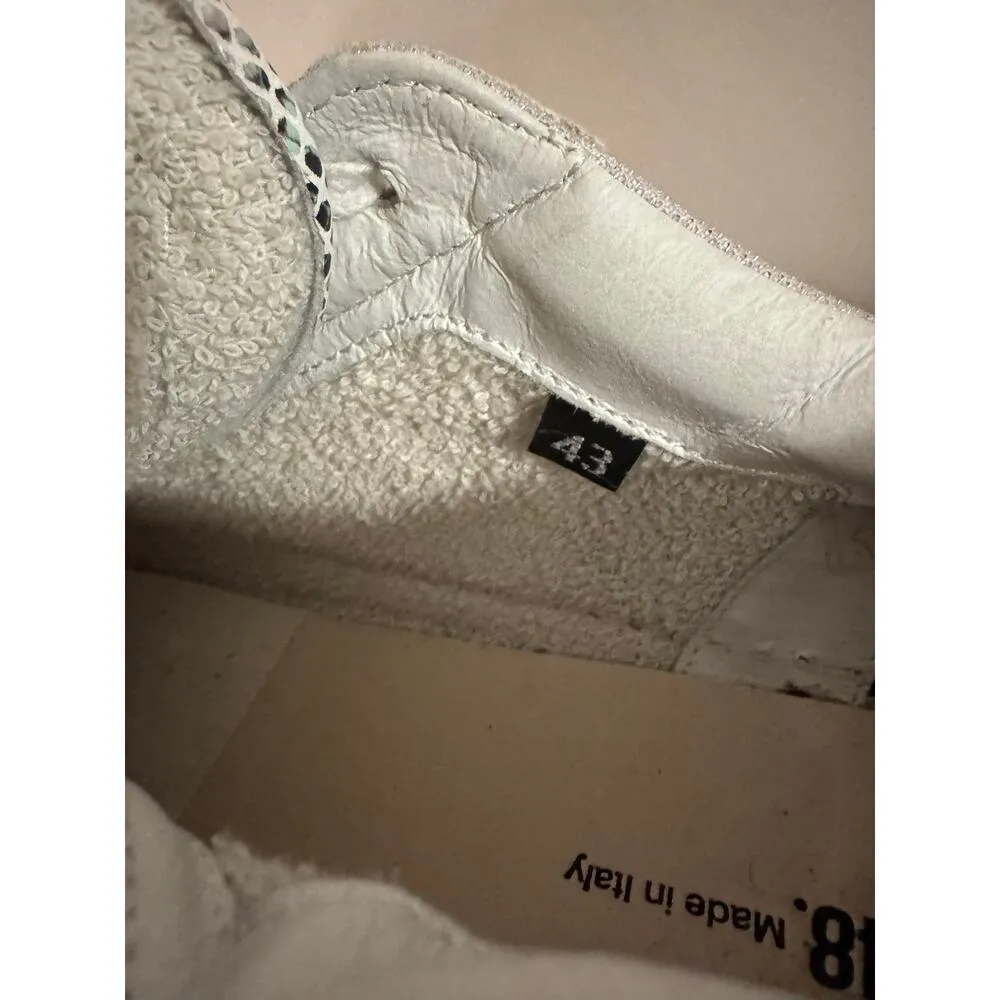 P448 John Sneaker Metallic Silver Pearl Low Top Shoes Snakeskin Sz 12/43 (new) - Image 8