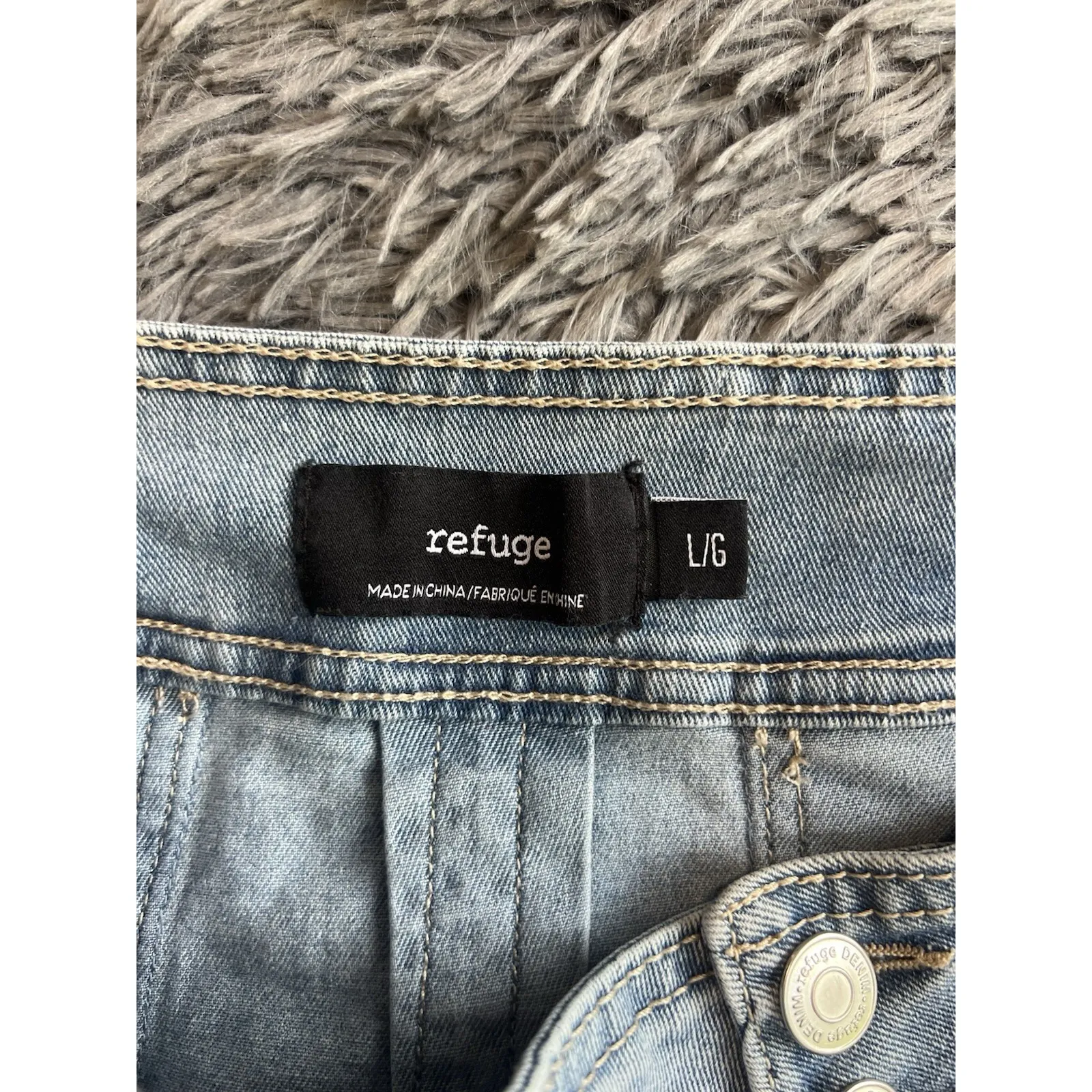 Refuge ‎ Denim Skirt Pleated Size Large School Girl Academic - Image 3