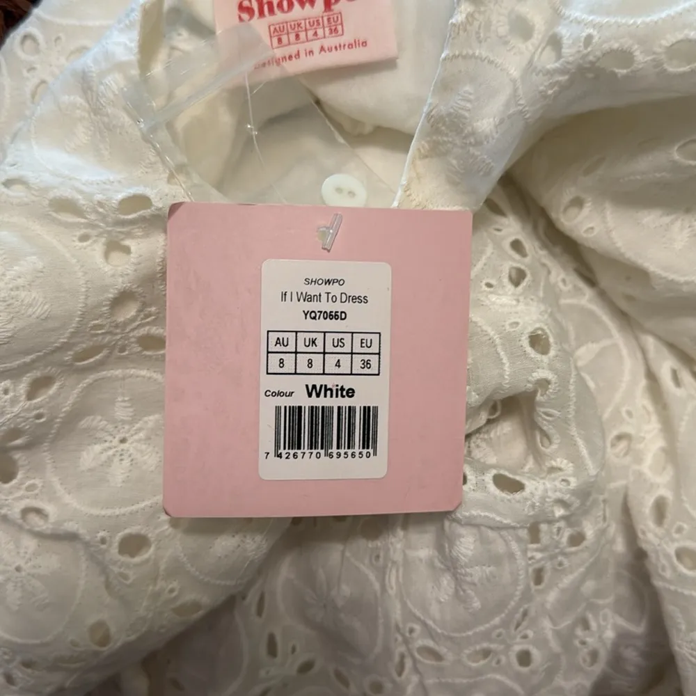 Showpo. If I Want To Dress In White Eyelet Lace Mini Dress White 4 - Image 7