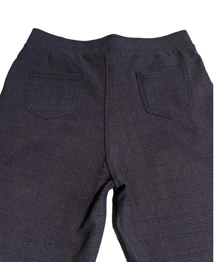 Dark Blue Women’s Nadine West Size XL Crosshatch Plaid Tapered Leg Stretch Pant - Image 8