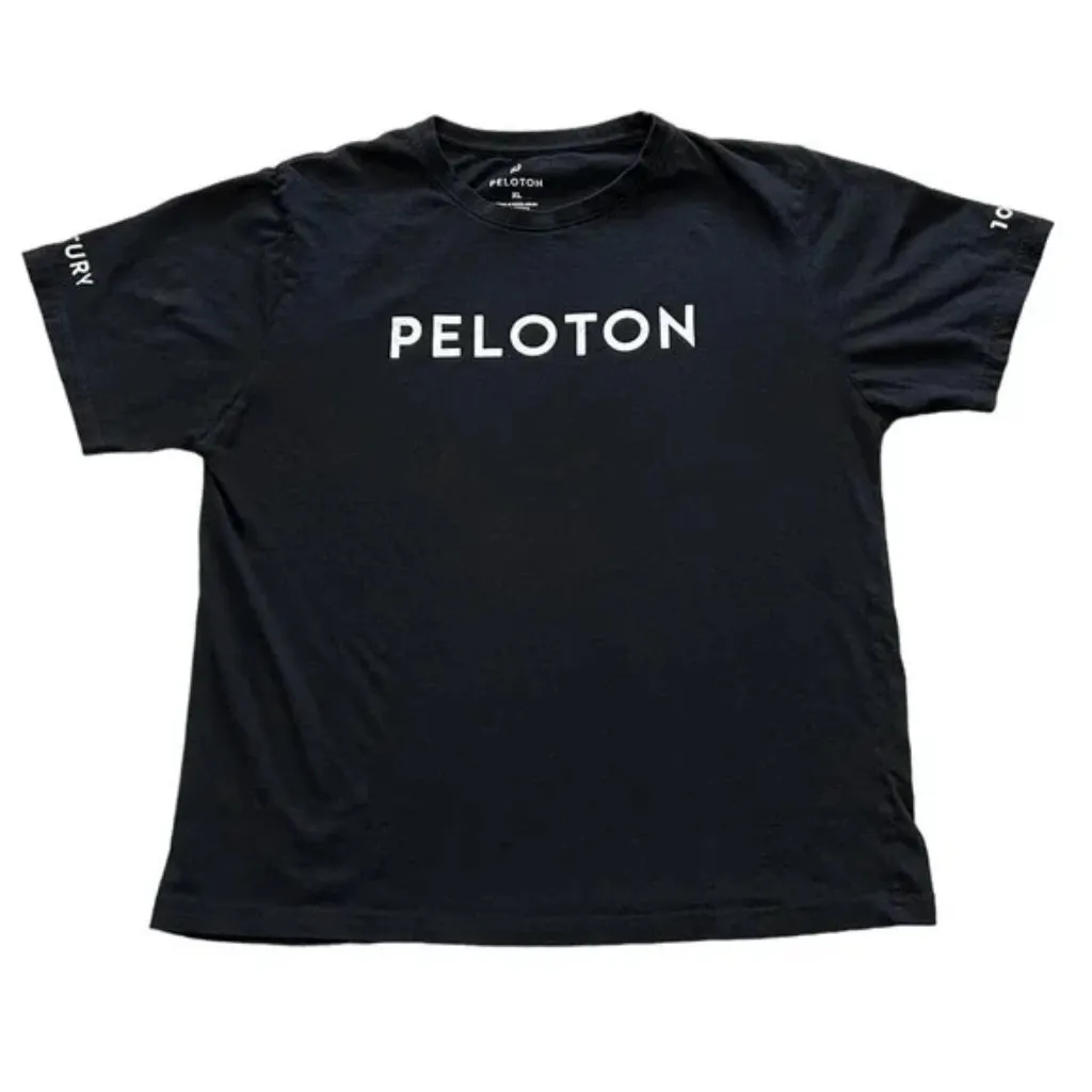 Peloton Logo Bicycle Black Unisex Athletic Workout Short Sleeve T-Shirt - Image 2