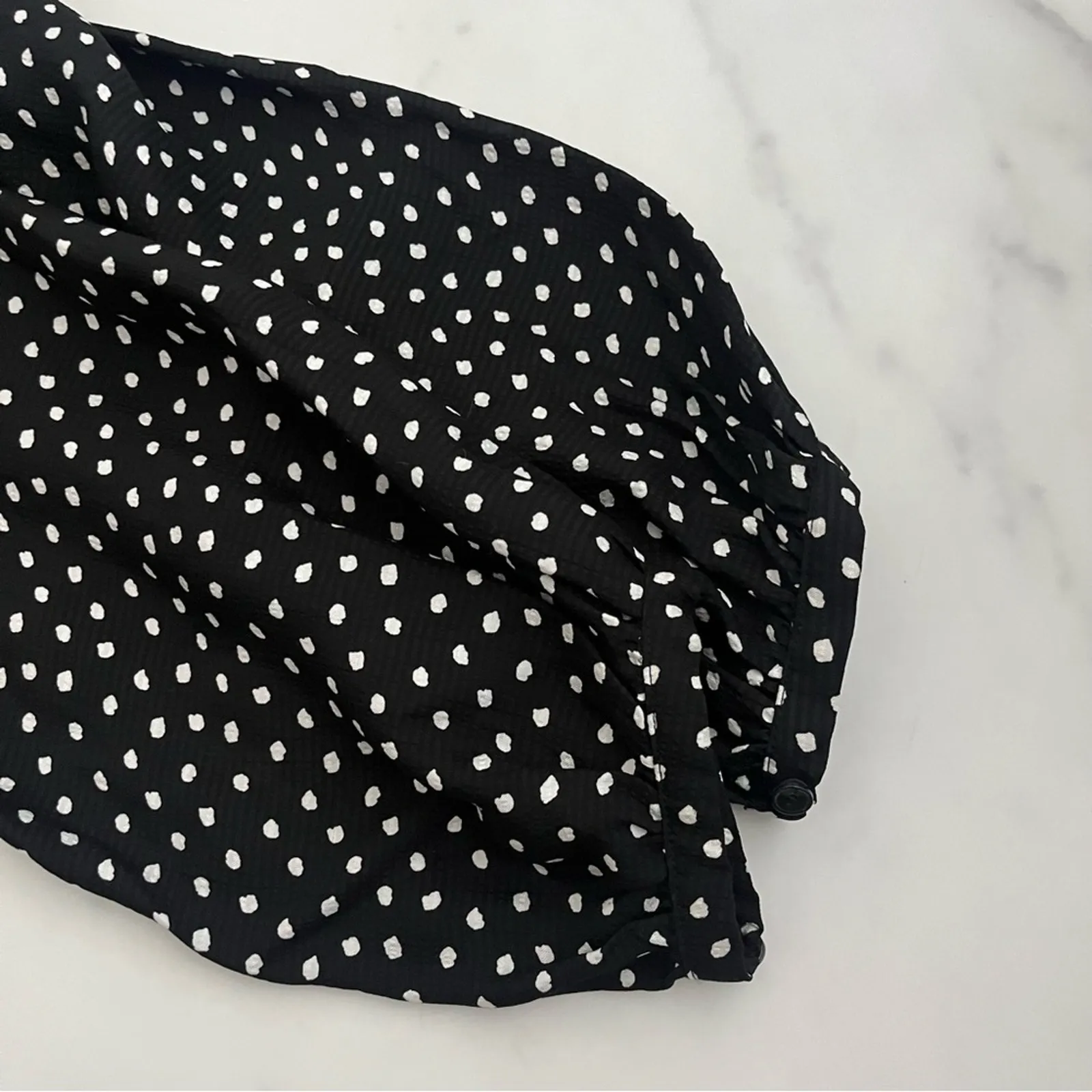 Anthropologie Agatha Midi dress Polka dot cut out size 12 modest feminine chic - Image 10