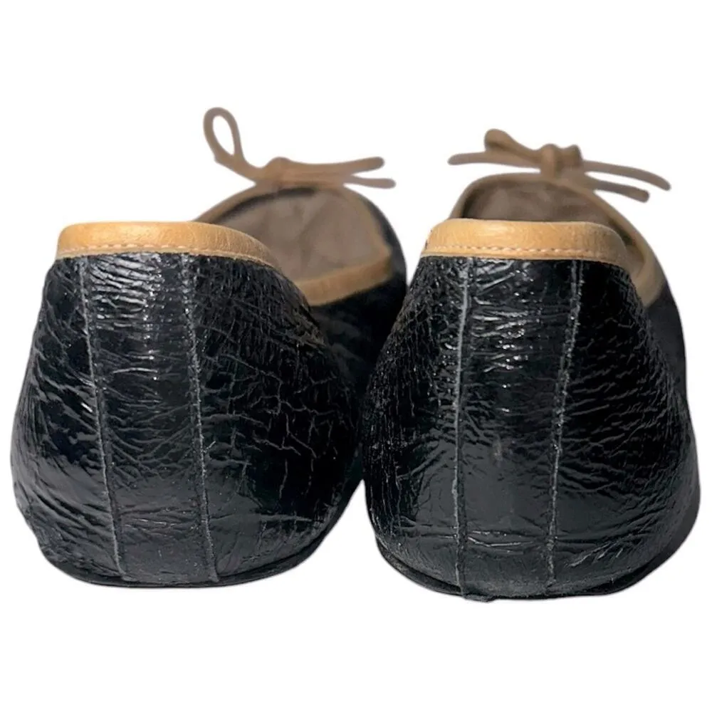 FS/NY French Sole New York Women’s Size 8 Black Cap Toe Slip On Ballet Flats - Image 6