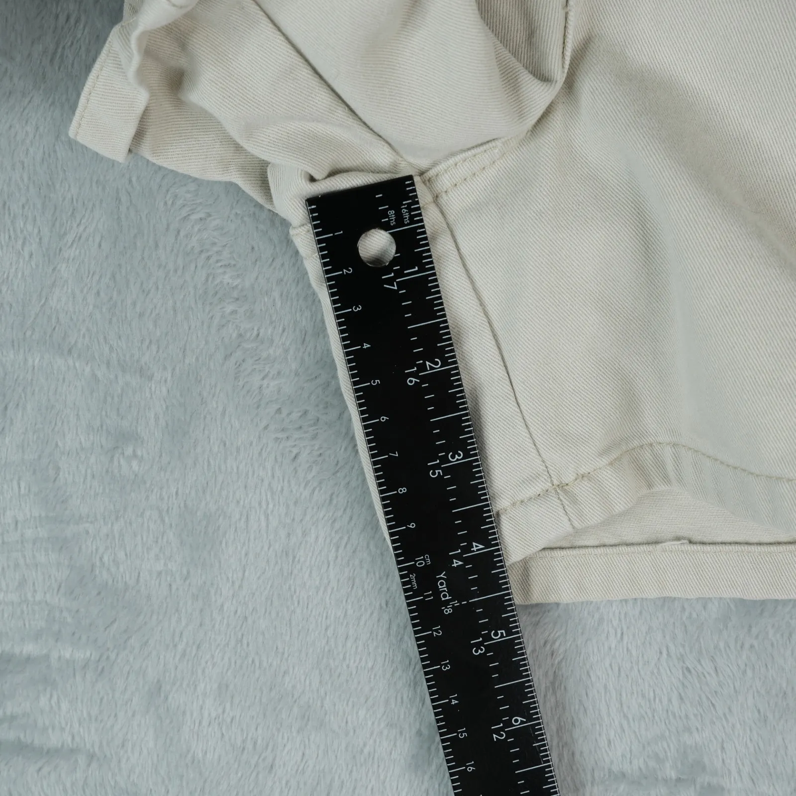 Lee Riveted Cargo Shorts Womens 10 Medium (29x4,5) Tan Cotton High Rise Mom - Image 6