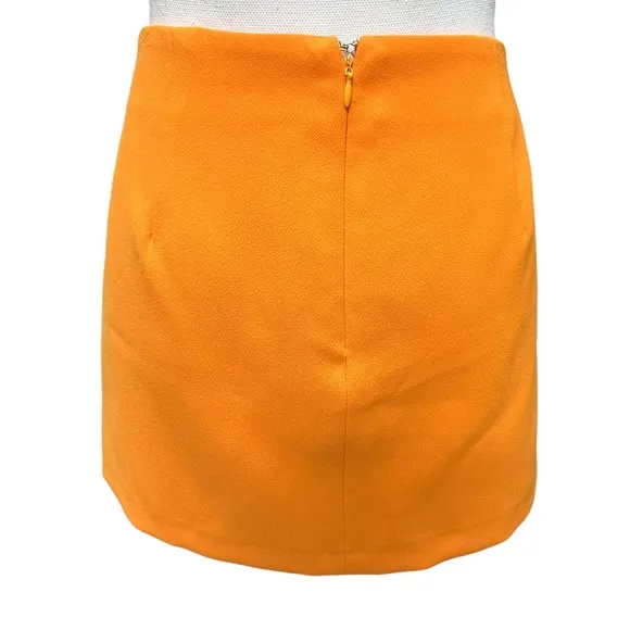 MANGO MNG Slit Hem Micro‎ Miniskirt Orange Size S NWOT Trendy Sexy - Image 10