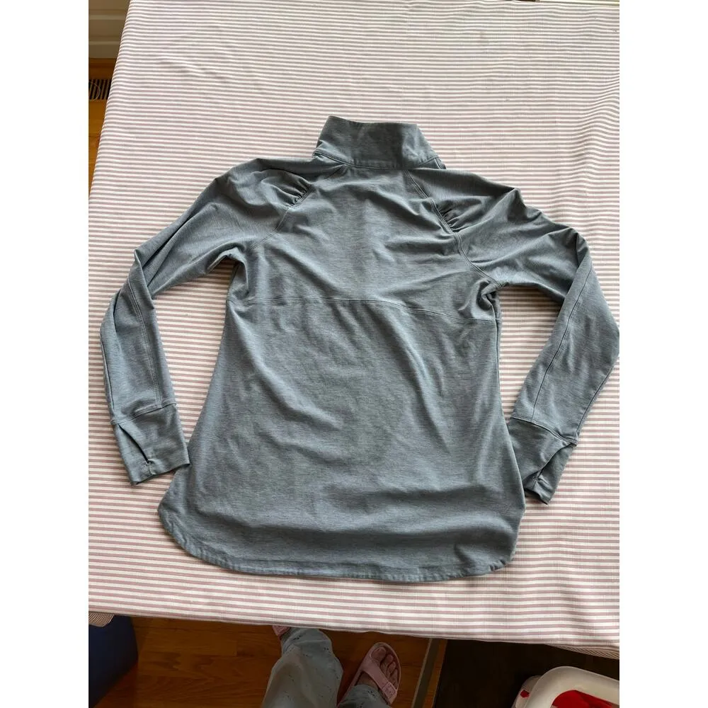 Apana yoga Women's Gray Half-Zip Raglan Long Sleeve Pullover Top Size M - Image 5