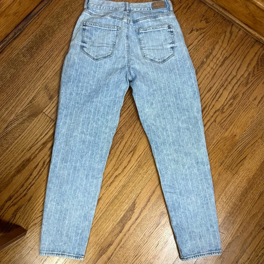 American Eagle | Pastel Striped Mom Jeans Size 2 - Image 12