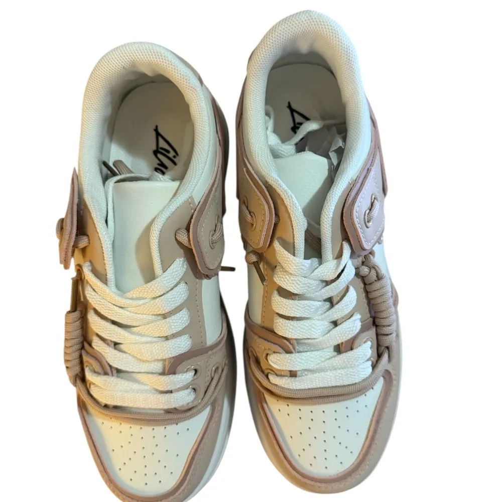 Women’s Lace Up White Sneakers - Image 2