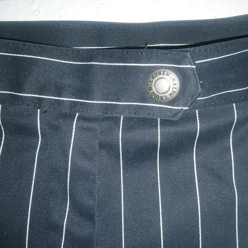 Lauren Ralph Lauren 33x31 14 Black Pinstriped Straight Leg Dress Pants Size 33 - Image 4