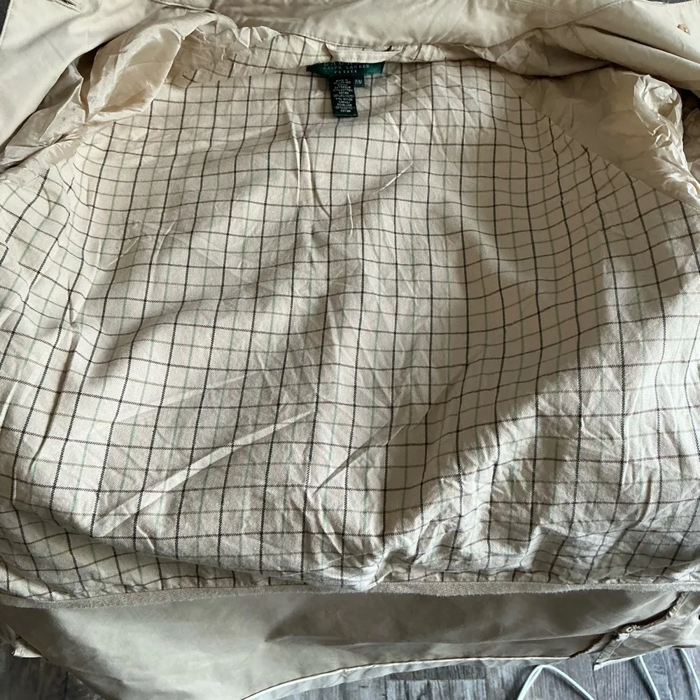 Lauren Ralph Lauren Petite Cream Button-Up Jacket Size PM - Image 7