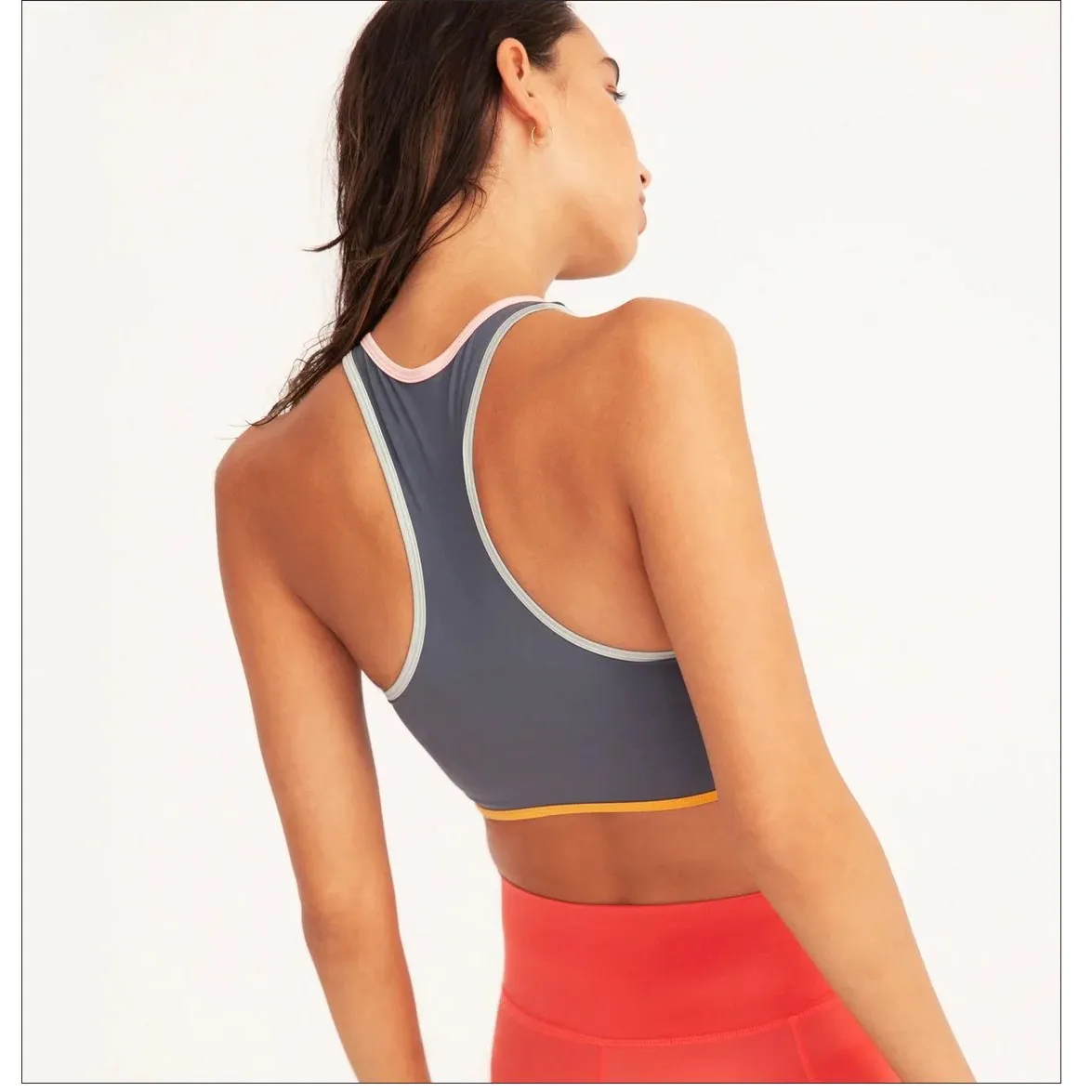 Recess High Standards Sports Bra Active Top Athletic Racerback Womens Size XS Gray - Image 2