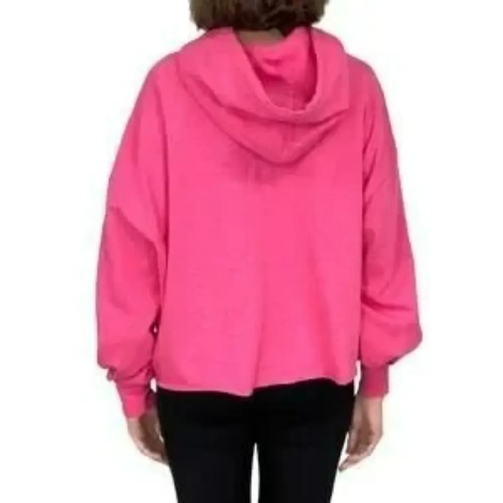 The Jones Hoodie Size Large Fuchsia Pink Oversized Slub Cotton Womens - Image 3