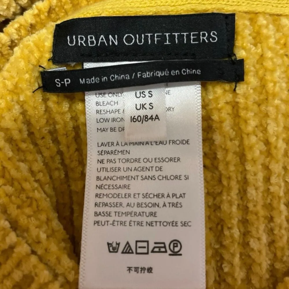 Urban Outfitters Yellow Multicolor Crew Neck Colorblock Oversized Sweater Size S - Image 3