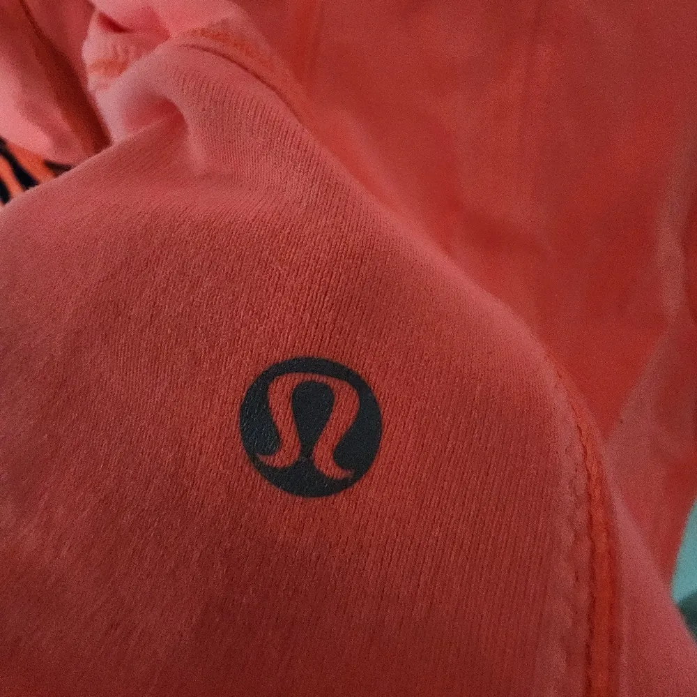 Lululemon Stride Jacket Neon Coral Orange Striped Define Forme Zip Up Jacket 2 - Image 6