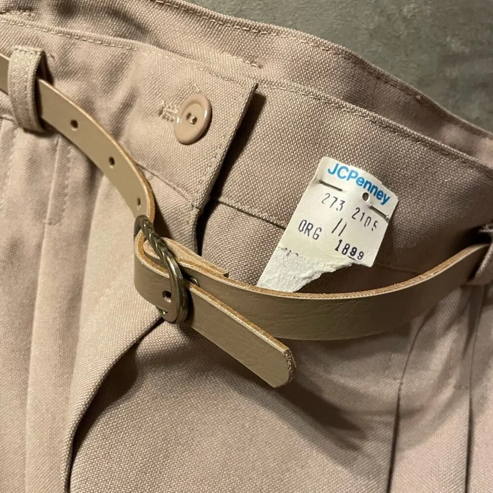 Deadstock 70s new khaki skirt Size XS - Image 4