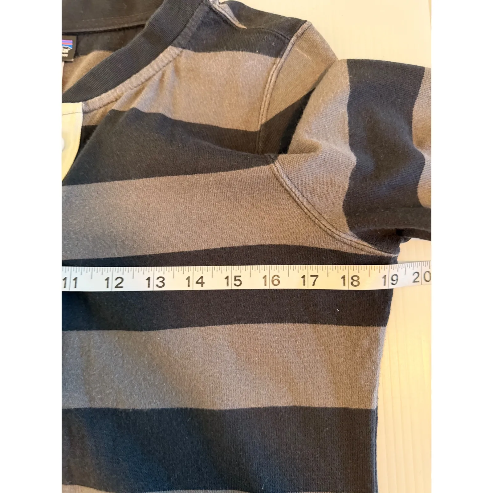 Patagonia Striped Rugby Style Dress Three Quarter Sleeve White Collar size M - Image 4