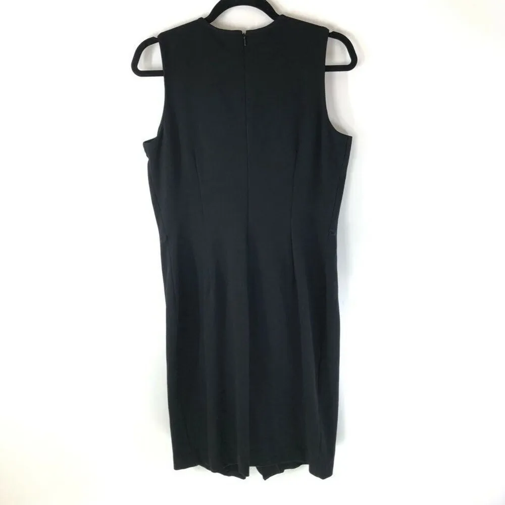 Calvin Klein Womens Sheath Dress Black Stretch 10 - Image 2