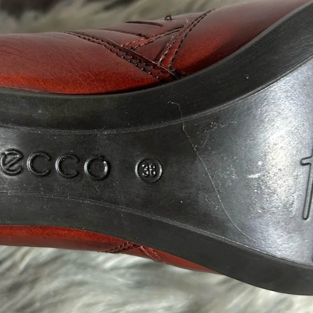 Ecco ECCO Women's Shape 45 Pointy Boots Elegant Burgundy Ankle Boots Size 38 Red - Image 11