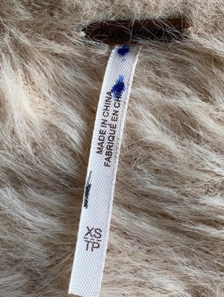 Faux Fur Eyelash Open Cardi Cardigan Sweater - Image 4