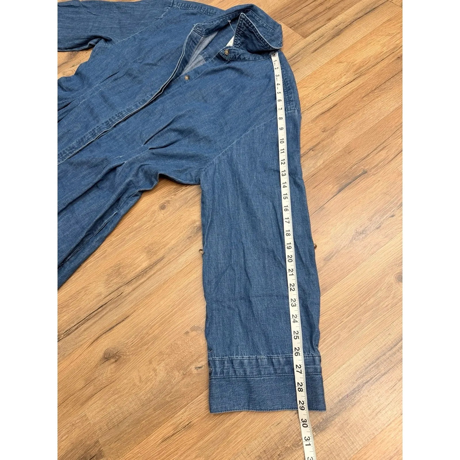 Madewell Denim Shirt Dress Women's Size 16 Blue Button Front NWT - Image 11