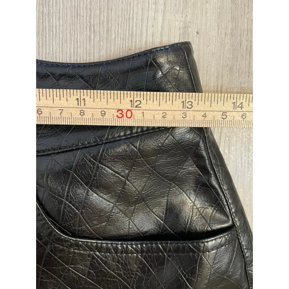 NWT Peacebird quilted black faux leather mini skirt size M *CHECK MEASUREMENTS* Size M - Image 13
