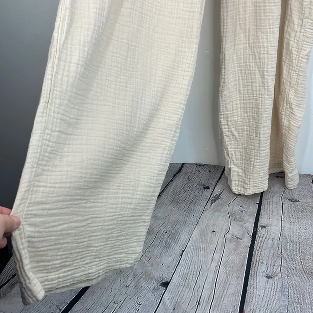 Aerie Women's Cream Pull on Cargo Pants wide leg  relaxed fit size XL fits 1X - Image 8