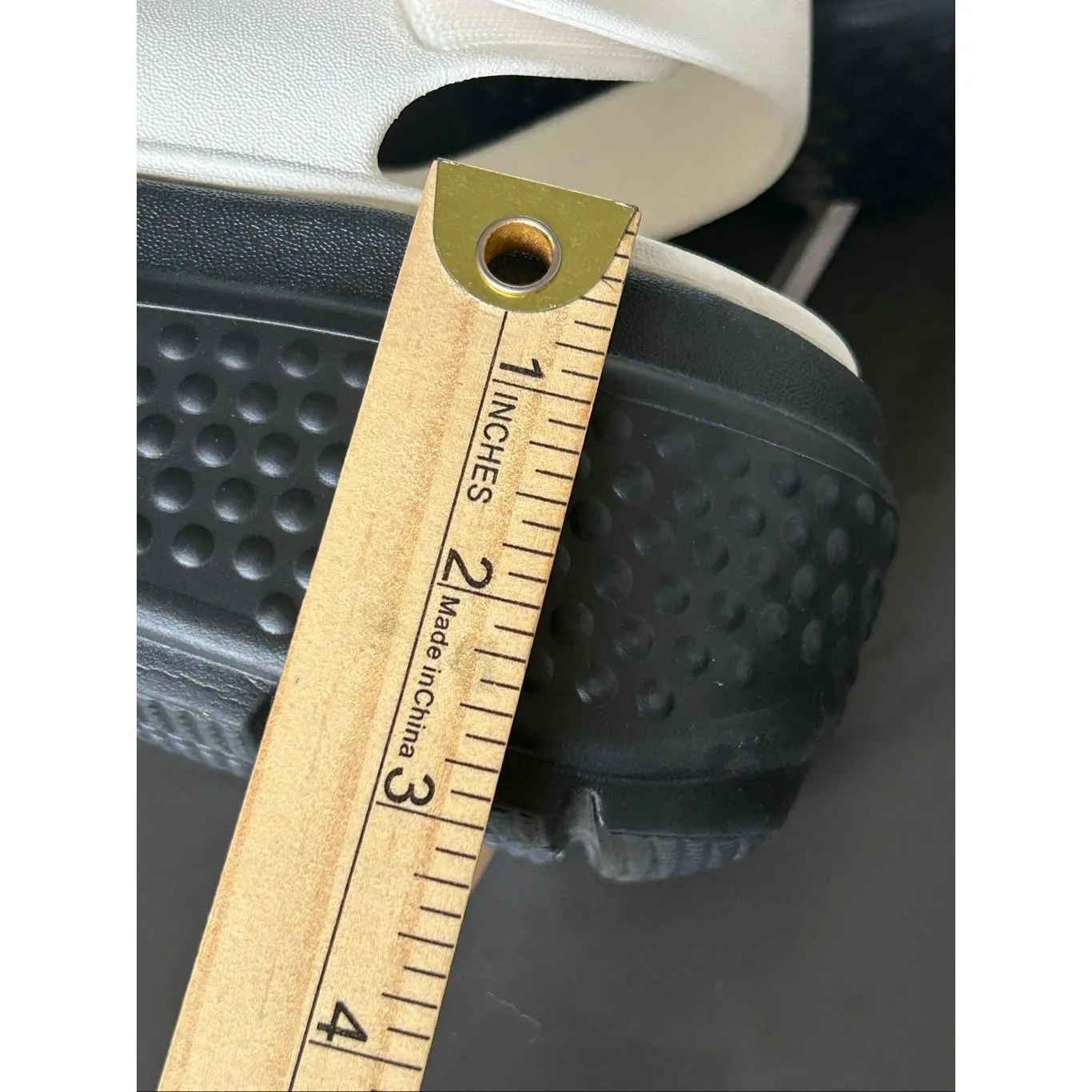 NWOB Croc Stomp Platform Fisherman Sandals Chalk White/Black Men8 Women 10 - Image 11