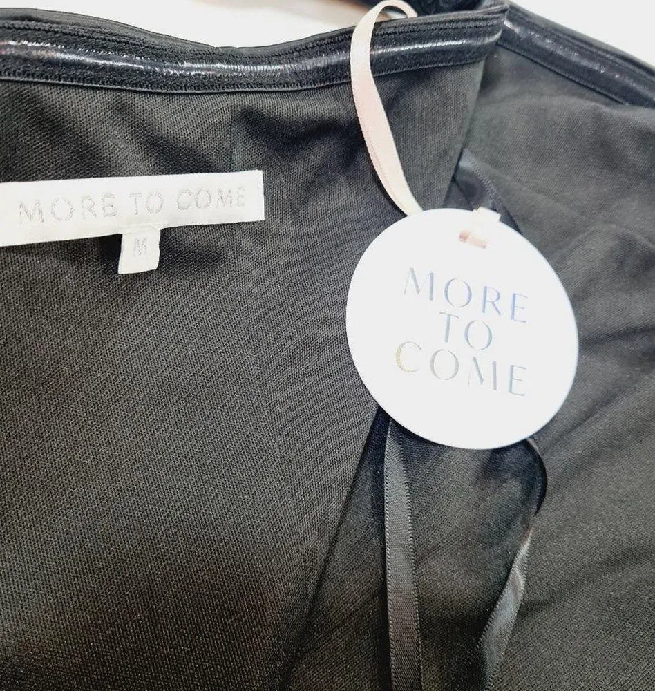 MORE TO COME Karina Puff Sleeve Dress in Black Medium - Image 10