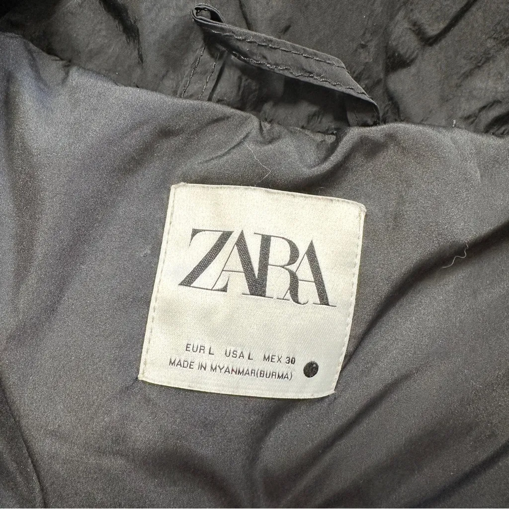 Zara Women’s ComfortTemp Thermal Insulation Puffer Jacket Crop in Black L - Image 10