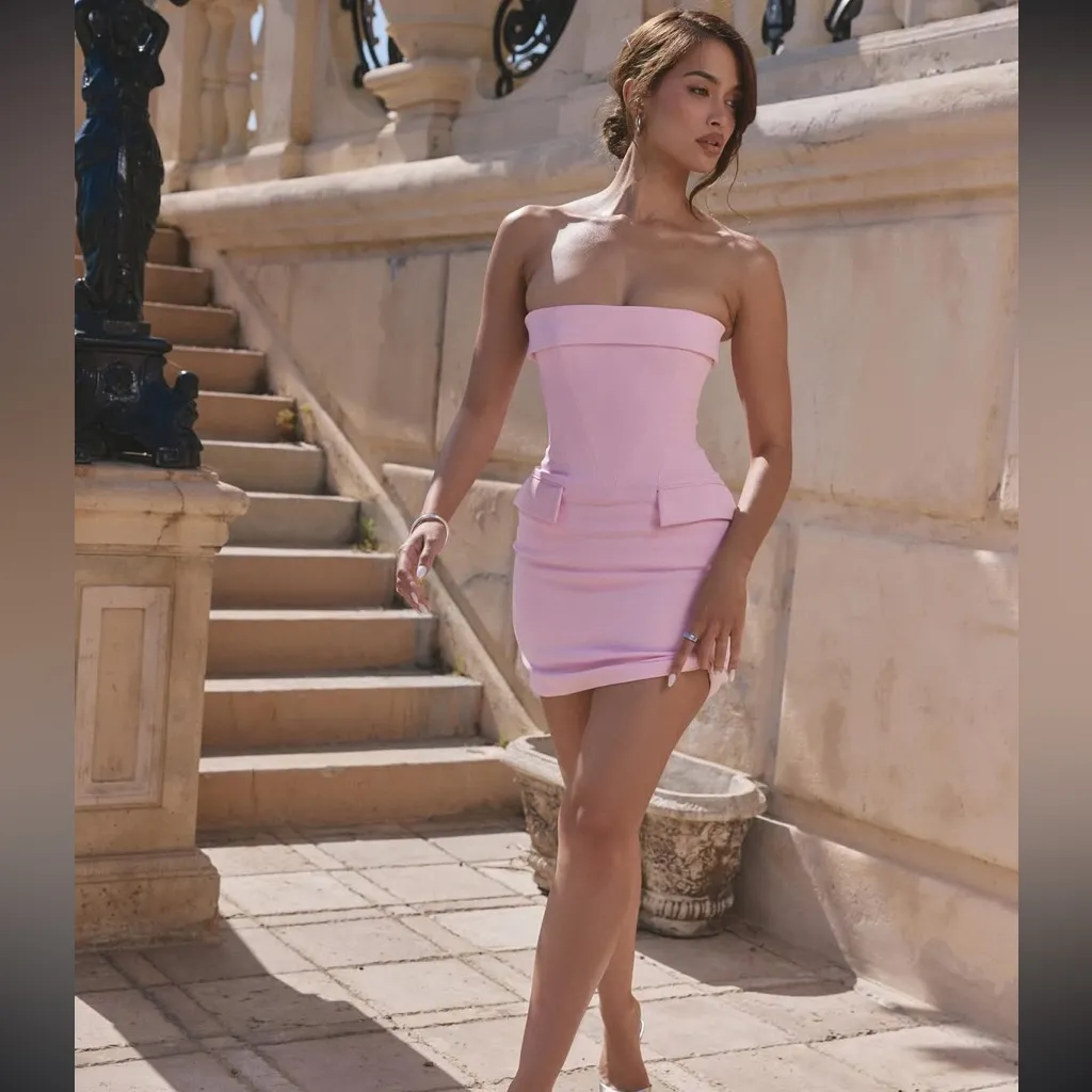 HOUSE OF CB M Tall  'Naia' Cotton Candy Strapless Mini Dress‎ NWOT - Image 10