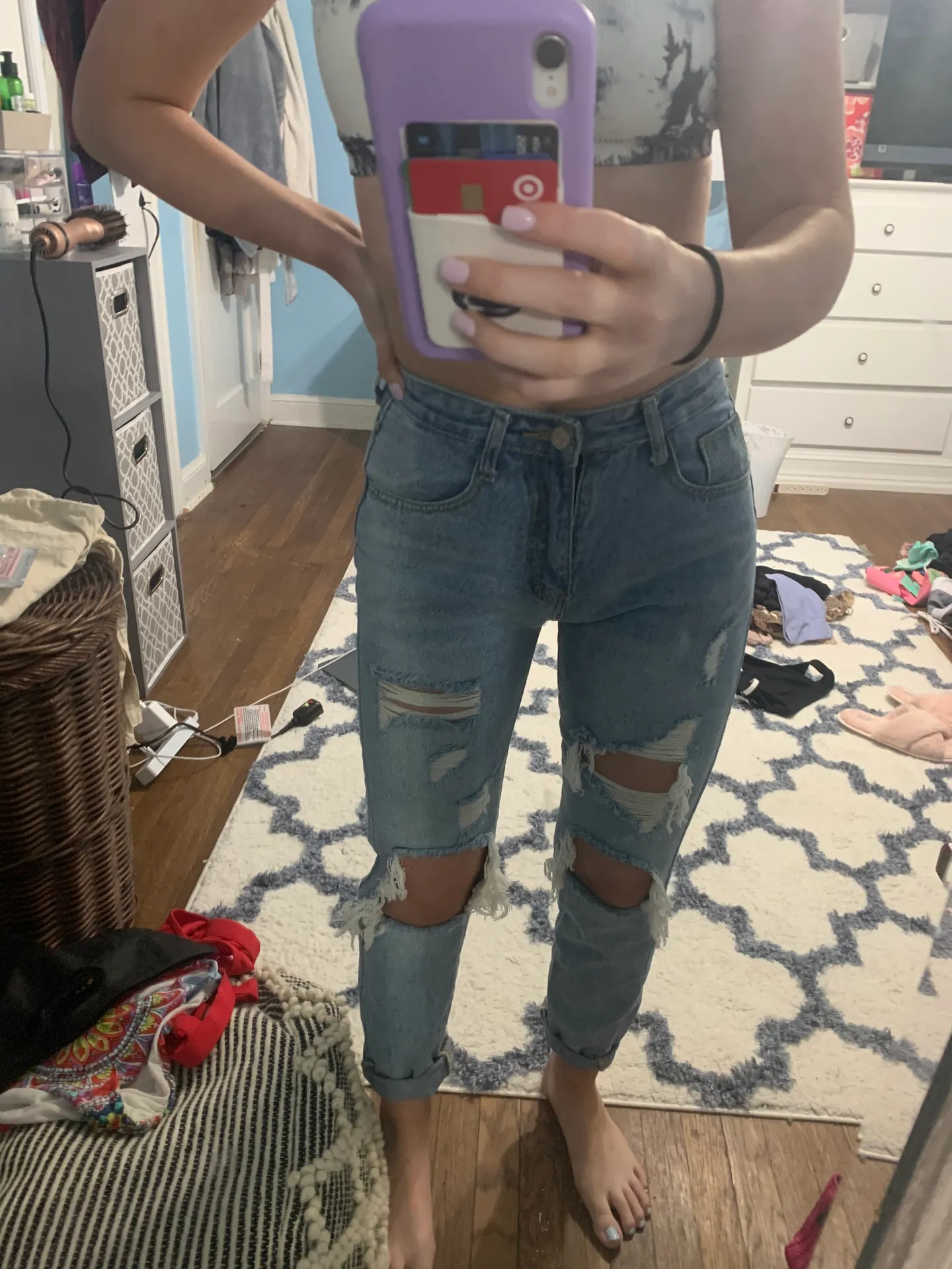 SheIn Trendy Distressed Jeans - Image 2